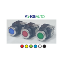 KG-AUTO 조광형 누름버튼스위치 25파이 KGX-JAD21 KGX-JAV21 자기유지 알루미늄매입형, KGX-JAD1(110/125V d.c), 황색