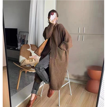 줄리엣이뽀 터틀넥 롱 스웨터 가디건 간지 뿜뿜 니트 박스핏 KJK-3835
