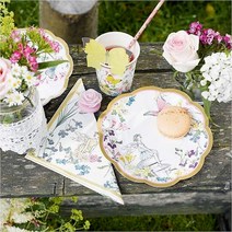 Talking Tables 꽃의 요정 종이접시 12개세트 Truly Fairy Paper plates 빛나파티 일회용접시, 수량, 개당 수량