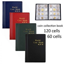 달러북 수집 지혜 화폐 기념 주화 옛날 앨범 동전 책 케이스, 120 cells red