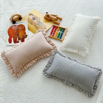 올리버하우스 힐링 순면 피그먼트 베개커버 20X40 프릴 일반 2Type 3color