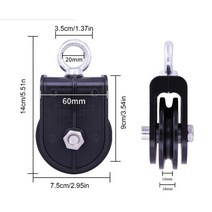 피트니스 풀리 장착 브래킷 pully 운동 장비 케이블 풀리 휠 360 호이스트 용 자동 회전 견인 휠, 플라스틱