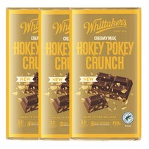 [휘태커스] 호키포키 크런치 초콜릿 블럭 250g X 3개 묶음, 1개