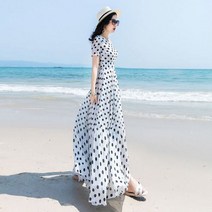 빅사이즈원피스 데님 77사이즈 레이스 폴카 도트 맥시 o넥 슬림 엠파이어 보헤미안 플러스 사이즈 드레스 사무실 심플 올 매치 a라인