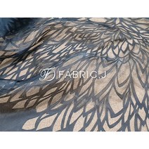 패브릭제이 챠밍 인견 혼방 공작 플라워 노방 오간자 원단 FJ-225