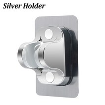 샤워 스프레이 스마트 온도 표시 LED 4가지 모드 조절 가능한 고압 절수 분무기 욕실 부품, [14] Silver Holder, [14] Silver Holder