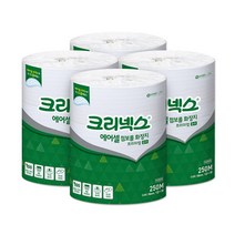 크리넥스 1겹 에어셀 점보롤 프리미엄 순수 화장지 250m, 3개입, 4개