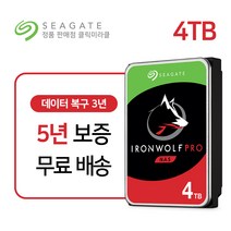 씨게이트 아이언울프 Pro 4테라 4TB Nas HDD 서버구축 서버용 하드디스크