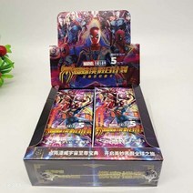 애니메이션 마블 영웅 전투 피규어 카드 venom iron man thanos bronzing anime collectible flash card table toys, 20팩당 1박스