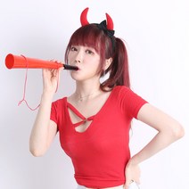파티해 긴 응원 나팔 태극기, 레드