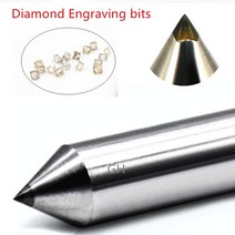 2pcs 3.175mm 3mm 다이아몬드 포인트 조각 커터 금속 석재 빙삭기 188, 3.175X L50 X 90, 01 3.175X L50 X 90