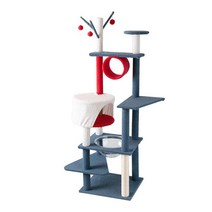 고양이 캣타워 이케아 추천 선반 호텔 임보 투명해먹 무소음 캣폴 대형 DIY 애완동물, 단일사이즈, 대형50×45×165 캣타워