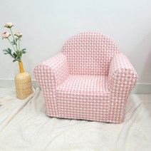 1인용 유아 뽀로로쇼파커버 / 체크 인디핑크, 1번