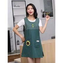 옆단추 특대앞치마 어린이집 유치원 카페 작업 다양한용도, 특대 그레이블루