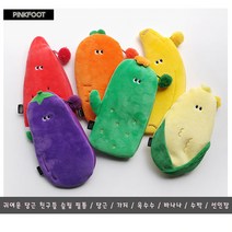 핑크풋 당근 친구들 슬림 필통 모음/6종 택1/파우치, 주황/당근 필통