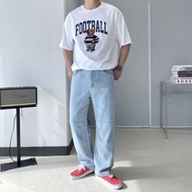 S~3XL 시원한 청바지 연청 중청 빅사이즈 테이퍼드 와이드 여름 데님 바지 청바지 8015