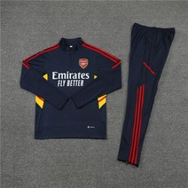 오토바이자켓 라이딩자켓 오토바이바람막이 Arsenal 긴팔 트레이닝 복 성인 축구 유니폼 가을 겨울 워밍업 스포츠 슈트, S, 22-23로얄블루 하프풀 트레이닝복
