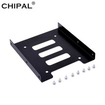 인클로저 CHIPAL-2.5 인치 SSD HDD ~ 3.5 금속 장착 어댑터 브래킷 도크 PC 하드 드라이브 인클로저용 8, 한개옵션1, 한개옵션0