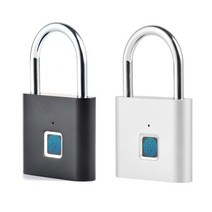 지문자물쇠 지문 인식 스마트 자물쇠 USB 충전식 도어 잠금 생체 아연 합금 라이프 앱 해제 1/2 피스, [05] 2PCS