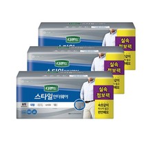 디펜드 남성용 스타일 언더웨어 슬림 성인기저귀 대형, 18개입, 3개