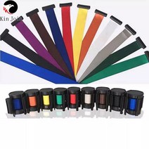 뜨거운 판매 10 pcs/포장/3m 개폐식 벨트 메커니즘 군중 제어 stanchion/대기열 장벽, 01 orange_01 3M