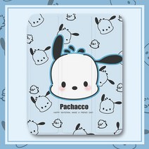 커플 아이패드 10/9세대케이스 포차코 귀여운 캐릭터 강아지 애플펜슬 수납 태블릿PC 실리콘 케이스 호환 iPad Air5/mini6 아이패드 프로/에어/미니 2color, 블루