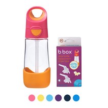 비박스 원터치 트라이탄 대용량 빨대컵 450ml 색상선택+리필빨대2개, 네온퍼플/없음
