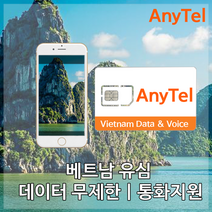 베트남유심 데이터 무제한 통화 인천 김해 대구 공항유심 호치민 하노이 나트랑 배낭여행용, 1개, 비엣텔_20일_80GB(매일 4GB)