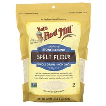 Bobs Red Mill 스펠트밀가루 통곡물 22 oz (624 g), 1개, 2kg