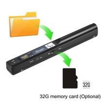 북스캐너 책 문서 양면 비파괴 휴대용 스캔 사진 소형 휴대용 iScan 스캐너 900DPI A4 책 LCD 디스플레이, 01 no memory card