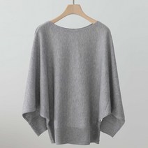 제니트 여성용 루즈핏 보트넥 긴팔 뜨랑가오리 니트 n1729