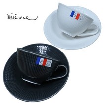 유한세라믹 프랑스 브랜드 메레신 커피잔-화이트-차콜-1인조, 차콜