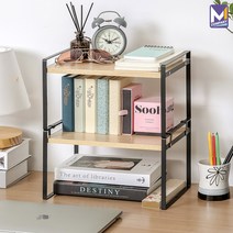 MCOMPANY 책상위 선반 정리 수납 미니 책상 책꽂이 책장 간이 수납장 2단 전면 낮은 수납함 인테리어 3단 원목 진열대 책상용 책 정리함 프린터 서랍 사무실 Tr_V_5012, Tr_V_001 책꽂이
