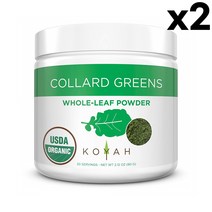 KOYAH 코야 콜라드 그린 파우더 분말 가루 동결 건조 60g 2팩 Collard Greens Whole Leaf Powder, 1개, 기본