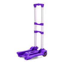 휴대용 접이식 수하물 쇼핑 트롤리 카트 손 자루 휠 트럭 배 로우 여행, [02] purple
