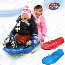 국산 KC인증 골드라인 눈썰매 2인용 어린이 유아 아기 주니어 플라스틱 눈썰매, 블루