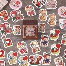 빈티지 딩글스 인형 동화 다꾸 조각 스티커팩, 스티커팩 (SP-105)