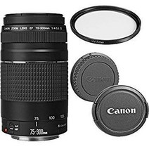 캐논 ef 75-300mm f4-5.6 iii uv 필터가 있는 망원 줌 렌즈(리뉴얼)