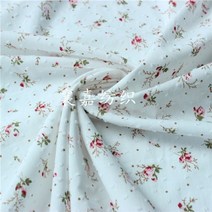 150x50cm 작은 꽃 면화 폴카 도트 컷 원단 어린이 의류 여성용 블라우스 스커트 천 만들기, 하얀