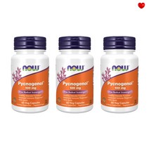 나우푸드 피크노제놀 호팍사 프랑스해안송껍질 100mg 60베지캡슐 X 3개, 3병