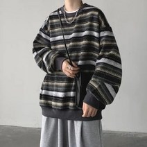 남자 스트라이프 맨투맨 남녀공용 봄 질좋은 홍대 30대 멋 40대 아버지 학교