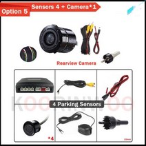 화물차후진벨 트럭 24V 백부저 후진경고음 지게차후방감지기 굴삭기 후방경보기 Koorinwoo 차량용 주차 센서 용 지능형 시스템 864 Parktronics 후면보기 카메라 전, Option 5+Black Sensors
