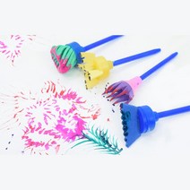 물감 찍기놀이 스펀지 붓 유아 미술교구2px2개 스탬프