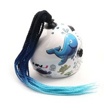 승마용품 승마헬멧 안전 보호 모자 승마체험 오토바이 헬멧 포니테일 땋은 머리 가발 펑크 스타일 흡입, 01 Black Lake Blue