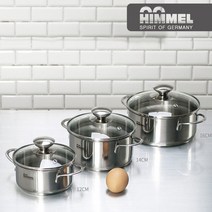 힘멜 이유식 양수 편수 미니냄비 3중바닥 인덕션 스텐 라면냄비 12Cm 14Cm 16Cm, 3. 양수 16Cm