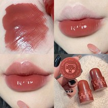 큐트 씰 젤리 모이스처라이징 립스틱 6 색 내추럴 레드 핑크 안티 크래킹 논 스틱 컵 립밤 립 글레이즈 메이크업 화장품, [01] 01-Gege bear, [01] 6g, 01 01-Gege bear, 01 6g