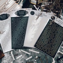 junk journal 저널리스트 문장 레터링 다꾸 스티커 4종, 1.201201