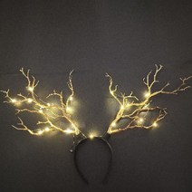 헤어액세서리 발광함 사슴뿔 머리띠 크리스마스 발브라켓 노루 장과 고양이 귀 2865708798