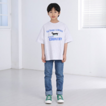 크로젬 주니어 남녀공용 컨트리독 오버핏 반팔티 CRZTSJ 237