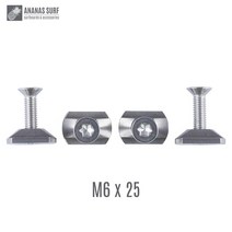 서핑보드 Ananas Surf M6 M8 하이드로포일 보드 마운트 Torx 나사 및 T-너트 316 스테인레스 스틸 세트 카, 01 M6 set